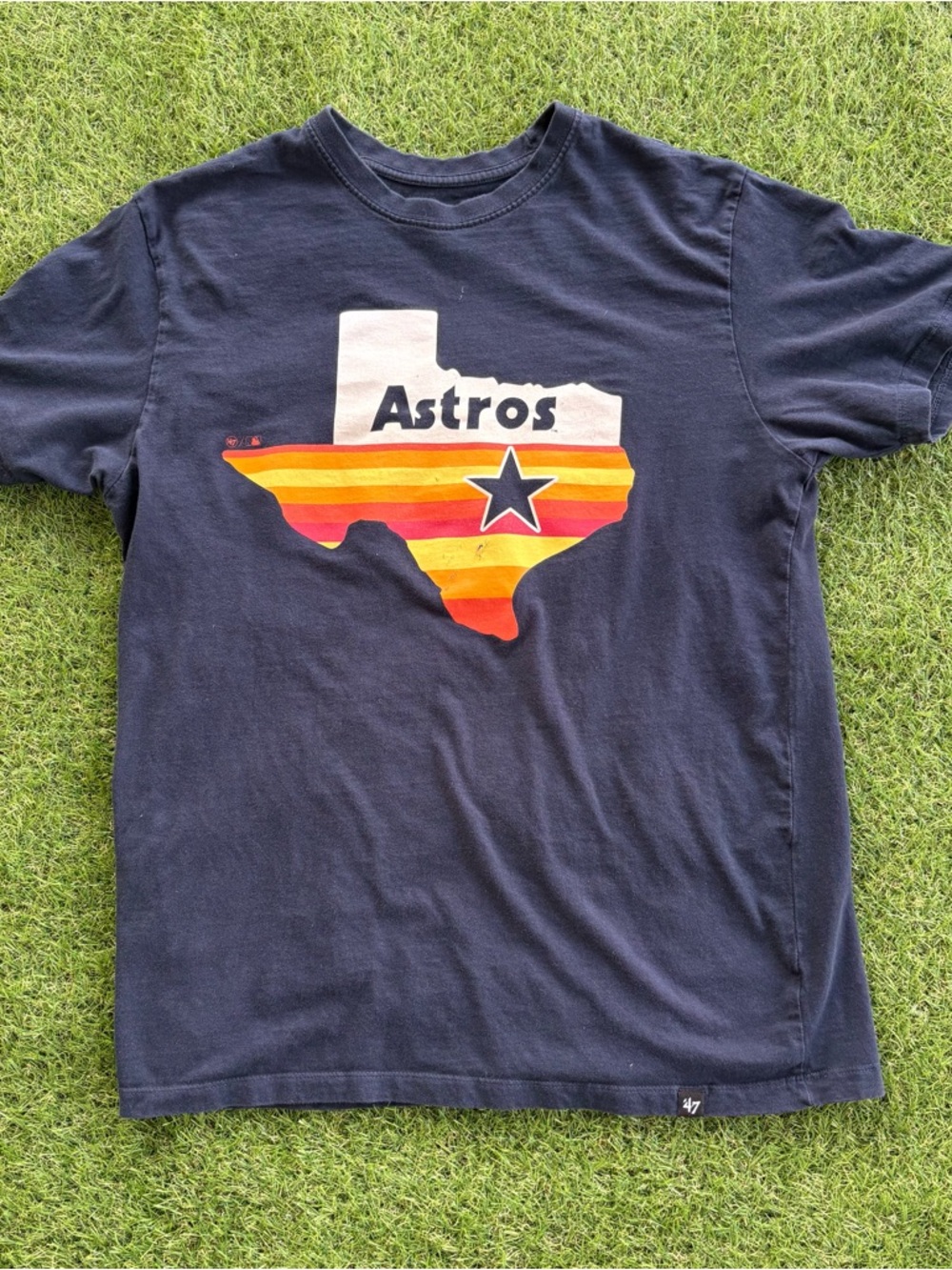 Houston Astros Texas State Graphic T-Shirt Navy Small